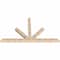 Ekena Millwork Saratoga Smooth Timber Gable Bracket, Douglas Fir, 108"W x 63"H x 5 1/2"D x 5 1/2"F, 14/12 Pitch GBW108X63X0606SAR00SDF - alternate 5